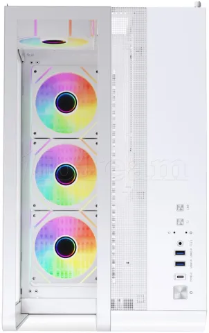 Photo de Boitier Moyen Tour ATX 1stPlayer RT7 RGB avec panneaux vitrés (Blanc)