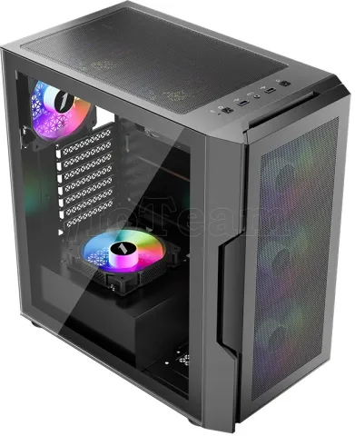 Photo de Boitier Moyen Tour ATX 1stPlayer T7-P RGB avec panneau vitré (Noir)
