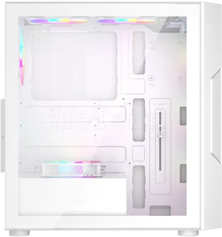Photo de Boitier Moyen Tour ATX 1stPlayer Trilobite T7-P RGB avec panneau vitré (Blanc)
