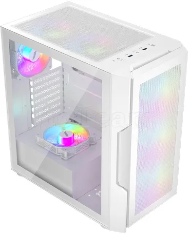 Photo de Boitier Moyen Tour ATX 1stPlayer Trilobite T7-P RGB avec panneau vitré (Blanc)