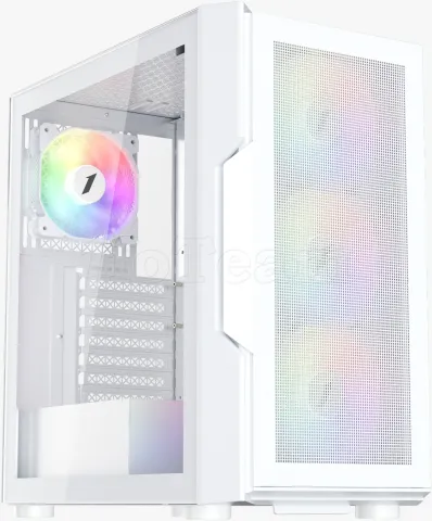 Photo de Boitier Moyen Tour ATX 1stPlayer Trilobite T7-P RGB avec panneau vitré (Blanc)