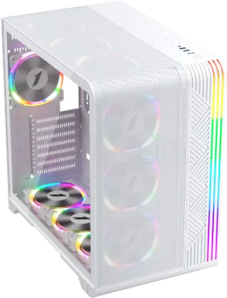 Photo de Boitier Moyen Tour ATX 1stPlayer VT7 RGB avec panneau vitré (Blanc)