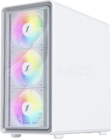 Photo de Boitier Moyen Tour ATX 1stPlayer WA8 RGB avec panneau vitré (Blanc)