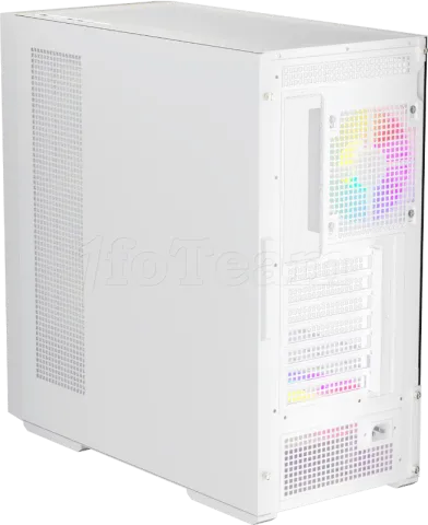 Photo de Boitier Moyen Tour ATX 1stPlayer WD7 RGB avec panneau vitré (Blanc)