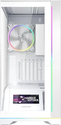 Photo de Boitier Moyen Tour ATX 1stPlayer WP8 RGB avec panneaux vitrés (Blanc)