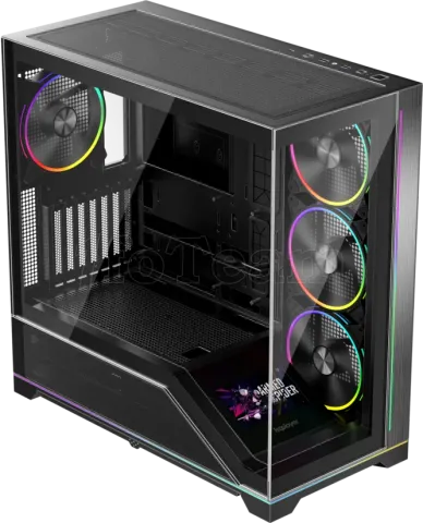 Photo de Boitier Moyen Tour ATX 1stPlayer WP8 RGB avec panneaux vitrés (Noir)