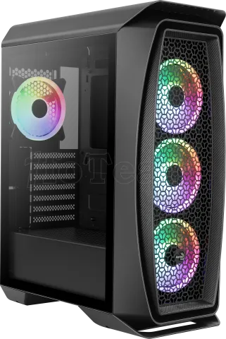 Photo de Boitier Moyen Tour ATX AeroCool Aero One Duo RGB avec panneau vitré (Noir)