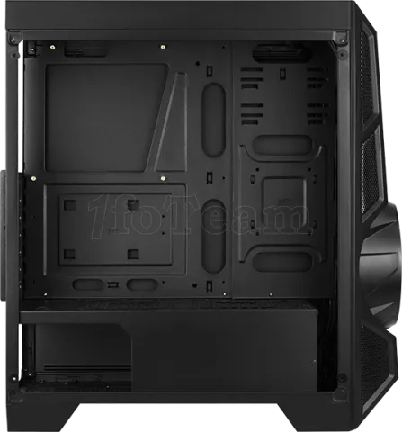 Photo de Boitier Moyen Tour ATX AeroCool AeroEngine Tempered Glass RGB avec panneau vitré (Noir)