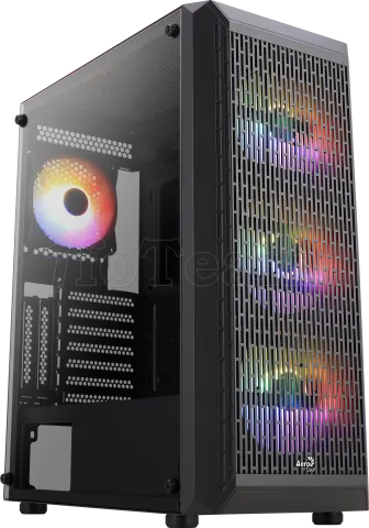 Photo de Boitier Moyen Tour ATX AeroCool Beam v2 RGB avec panneaux vitrés (Noir)