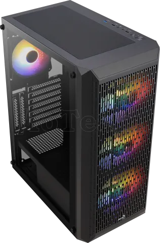 Photo de Boitier Moyen Tour ATX AeroCool Beam v2 RGB avec panneaux vitrés (Noir)