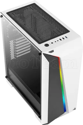 Photo de Boitier Moyen Tour ATX AeroCool Cylon Pro Tempered Glass RGB avec panneau vitré (Blanc)