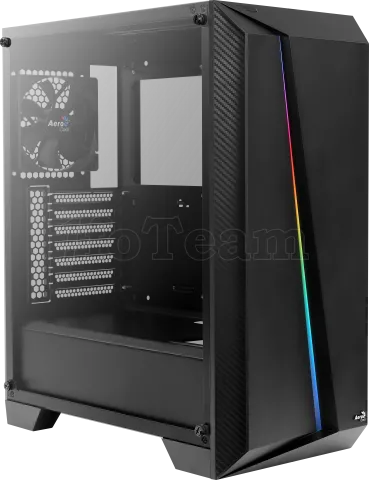 Photo de Boitier Moyen Tour ATX AeroCool Cylon Pro Tempered Glass RGB avec panneau vitré (Noir)