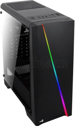 Photo de Boitier Moyen Tour ATX AeroCool Cylon RGB avec panneau vitré (Noir)