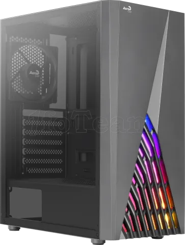 Photo de Boitier Moyen Tour ATX AeroCool Delta-A RGB avec panneau vitré (Noir)