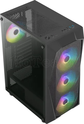 Photo de Boitier Moyen Tour ATX AeroCool Falcon-A RGB avec panneau vitré (Noir)