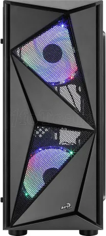 Photo de Boitier Moyen Tour ATX AeroCool Glider Cosmo-A RGB avec panneau vitré (Noir)