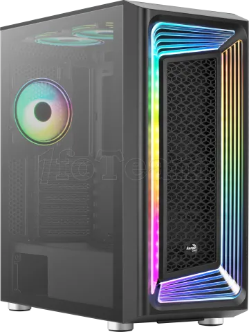 Photo de Boitier Moyen Tour ATX AeroCool Interstellar RGB avec panneau vitré (Noir)