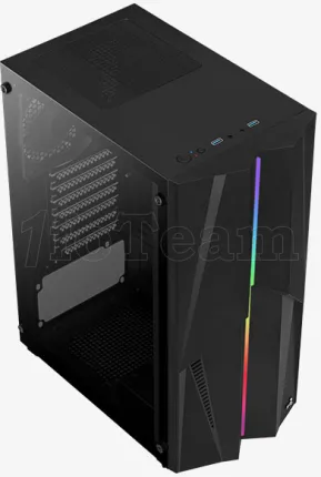 Photo de Boitier Moyen Tour ATX AeroCool Mecha RGB avec panneau vitré (Noir)