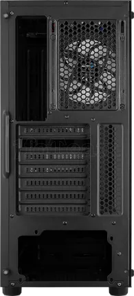 Photo de Boitier Moyen Tour ATX AeroCool Menace Saturn F RGB avec panneau vitré (Noir)