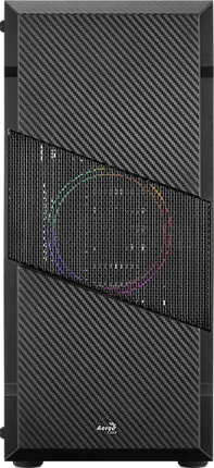 Photo de Boitier Moyen Tour ATX AeroCool Menace Saturn F RGB avec panneau vitré (Noir)