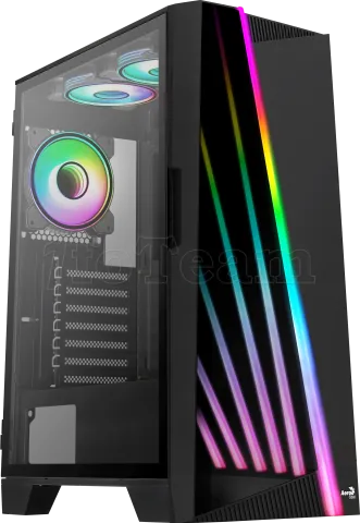 Photo de Boitier Moyen Tour ATX AeroCool Mirage V2 RGB avec panneau vitré (Noir)