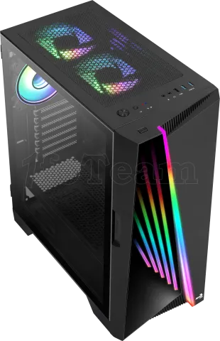 Photo de Boitier Moyen Tour ATX AeroCool Mirage V2 RGB avec panneau vitré (Noir)