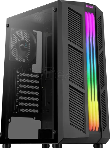 Photo de Boitier Moyen Tour ATX AeroCool Prime RGB avec panneau vitré (Noir)