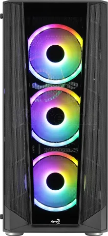 Photo de Boitier Moyen Tour ATX AeroCool Prism v2 RGB avec panneaux vitrés (Noir)