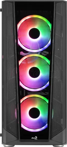 Photo de Boitier Moyen Tour ATX AeroCool Prism v3 RGB avec panneaux vitrés (Noir)