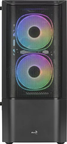 Photo de Boitier Moyen Tour ATX AeroCool Quantum Mesh v2 RGB avec panneau vitré (Noir)