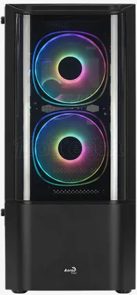 Photo de Boitier Moyen Tour ATX AeroCool Quantum v2 RGB avec panneaux vitrés (Noir)