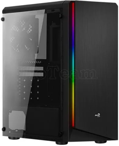 Photo de Boitier Moyen Tour ATX AeroCool Rift Tempered Glass RGB avec panneau vitré (Noir)