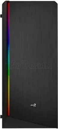 Photo de Boitier Moyen Tour ATX AeroCool Rift Tempered Glass RGB avec panneau vitré (Noir)