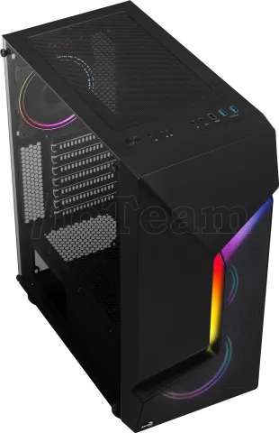 Photo de Boitier Moyen Tour ATX AeroCool Scape V2 RGB avec panneau vitré (Noir)