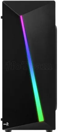 Photo de Boitier Moyen Tour ATX AeroCool Shard Tempered Glass RGB avec panneau vitré (Noir)