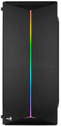 Photo de Boitier Moyen Tour ATX AeroCool Split Tempered Glass RGB avec panneau vitré (Noir)