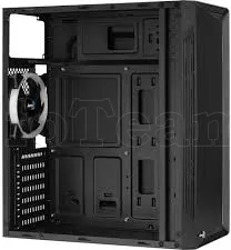 Photo de Boitier Moyen Tour ATX AeroCool Split Tempered Glass RGB avec panneau vitré (Noir)