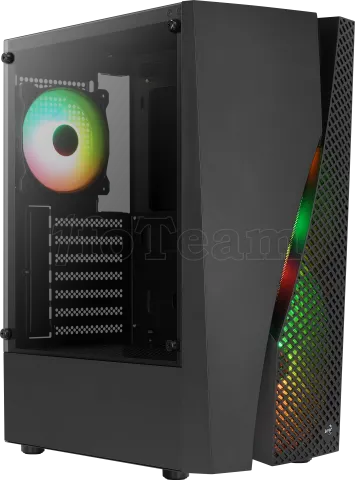 Photo de Boitier Moyen Tour ATX AeroCool Wave V3 RGB avec panneau vitré (Noir)