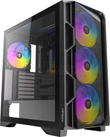 Photo de Boitier Moyen Tour ATX Antec AX1000 RGB avec panneau vitré (Noir)