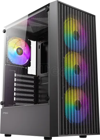 Photo de Boitier Moyen Tour ATX Antec AX27 Elite RGB avec panneau vitré (Noir)