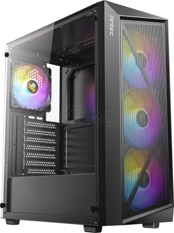 Photo de Boitier Moyen Tour ATX Antec AX67 RGB avec panneau vitré (Noir)