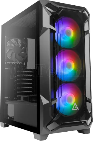 Photo de Boitier Moyen Tour ATX Antec Dark Fleet DF600 Flux RGB avec panneau vitré (Noir)