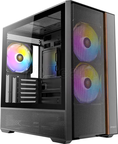 Photo de Boitier Moyen Tour ATX Antec Flux Rear RGB avec panneau vitré (Noir)