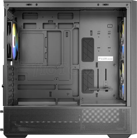 Photo de Boitier Moyen Tour ATX Antec Flux Rear RGB avec panneau vitré (Noir)
