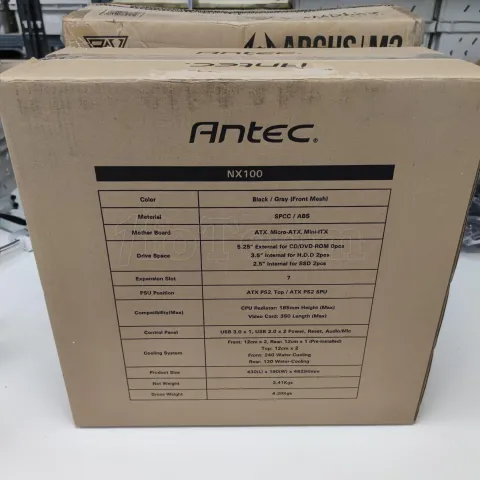 Photo de Boitier Moyen Tour ATX Antec NX100 avec panneau vitré (Noir/Gris) ID 179087 S/N 2152C00105