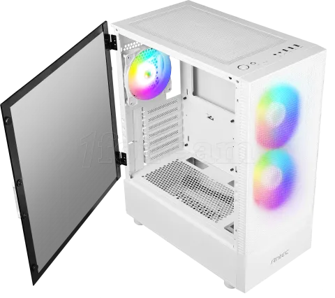 Photo de Boitier Moyen Tour ATX Antec NX410 RGB avec panneau vitré (Blanc)