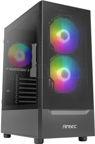 Photo de Boitier Moyen Tour ATX Antec NX410 RGB avec panneau vitré (Noir)