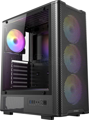 Photo de Boitier Moyen Tour ATX Antec VX310 RGB avec panneau vitré (Noir)