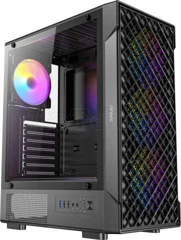 Photo de Boitier Moyen Tour ATX Antec VX320 RGB avec panneau vitré (Noir)