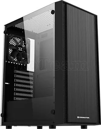 Photo de Boitier Moyen Tour ATX Athena avec panneau vitré (Noir)